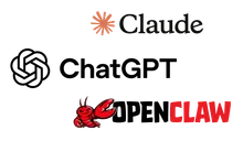 Claude, ChatGPT and OpenClaw logos